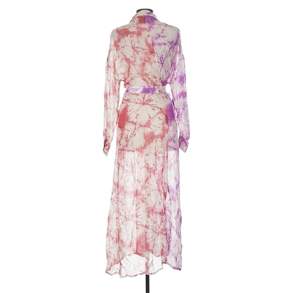 Rococo Sand AVA Metallic Long Sleeve Maxi Dress ~ Medium - Picture 3 of 5